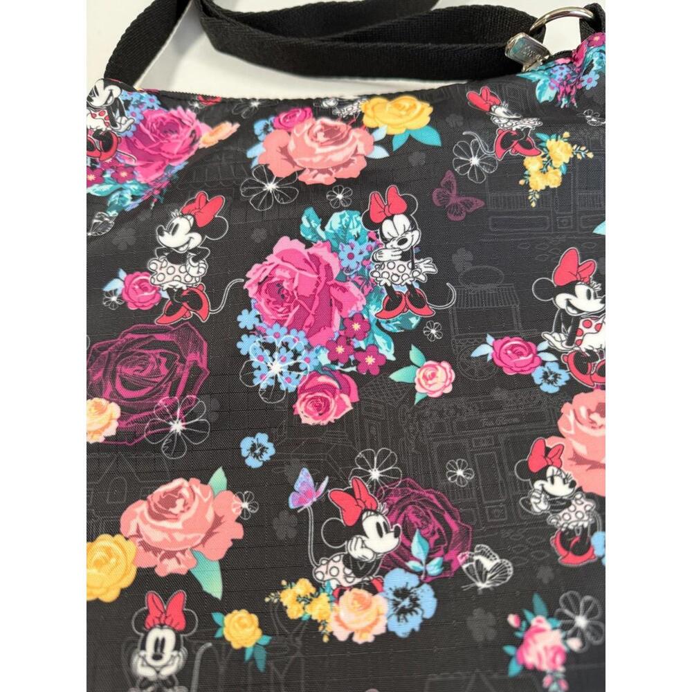 LeSportsac Disney Minnie Mouse Floral Triple Zipper Crossbody Bag - Picture 4 of 6